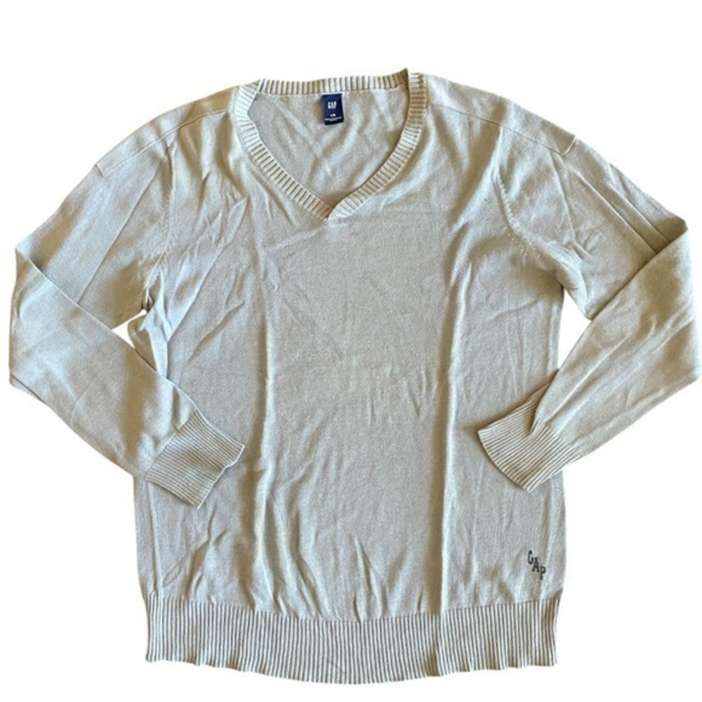 Vintage GAP Beige V-Neck Sweater